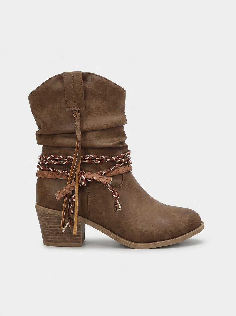 COWBOY BOOTS THICK HEELS