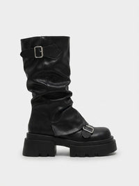 Women Work Boots Platform Biker
