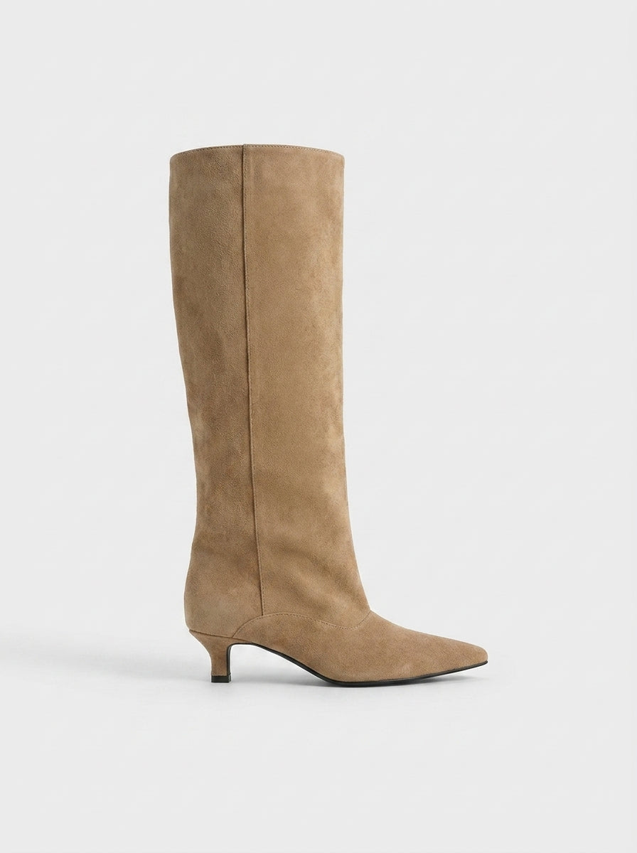 SUEDE KNEE HIGH BOOTS