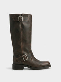 Tan boots women combat platform