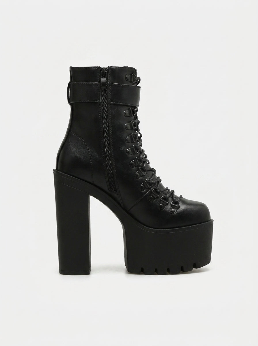 LEATHER BOOTS MOTORCYCLE STYLE