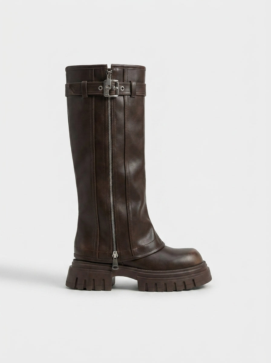 Women Platform Boots Knee High