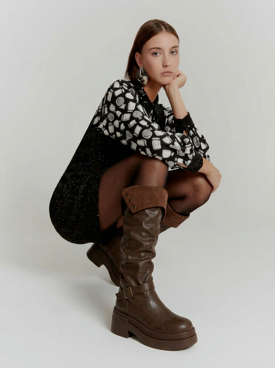 CHUNKY LEATHER BOOTS