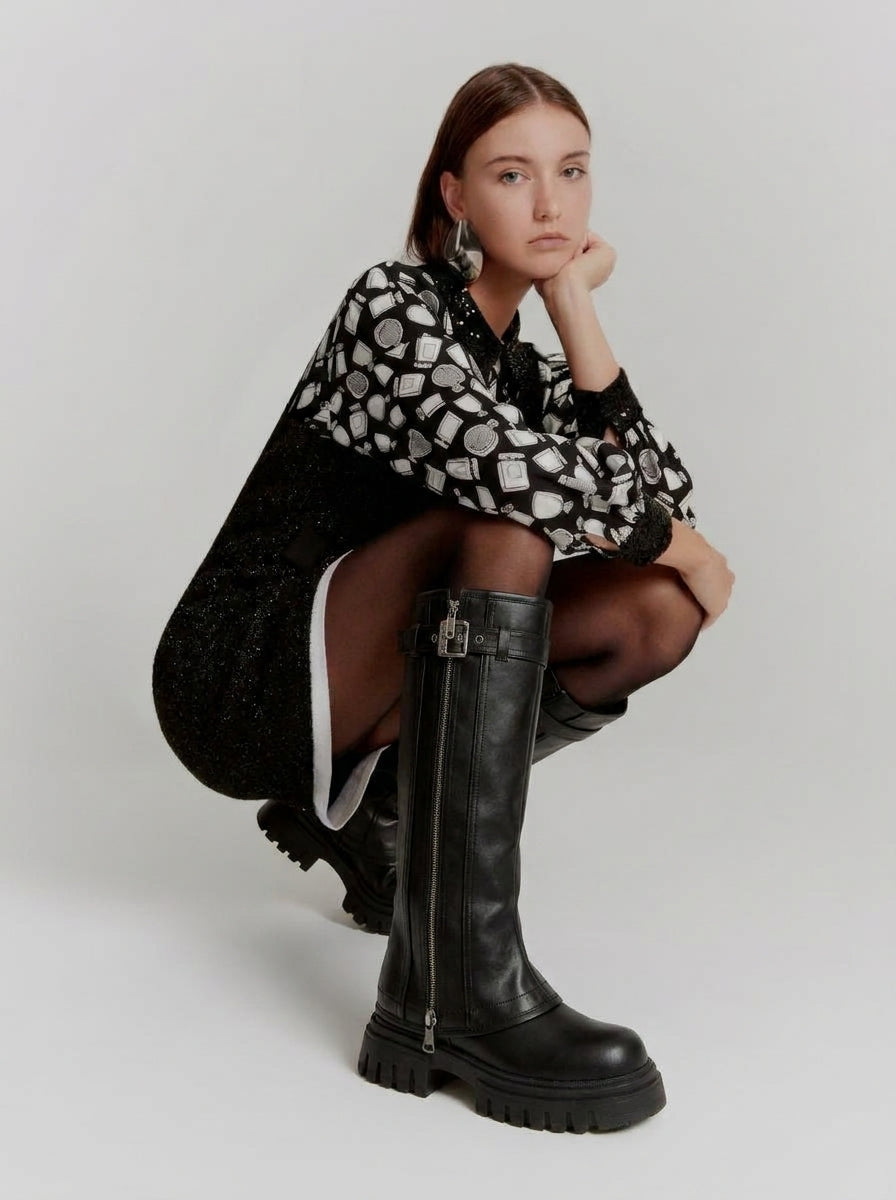 Women Platform Boots Knee High