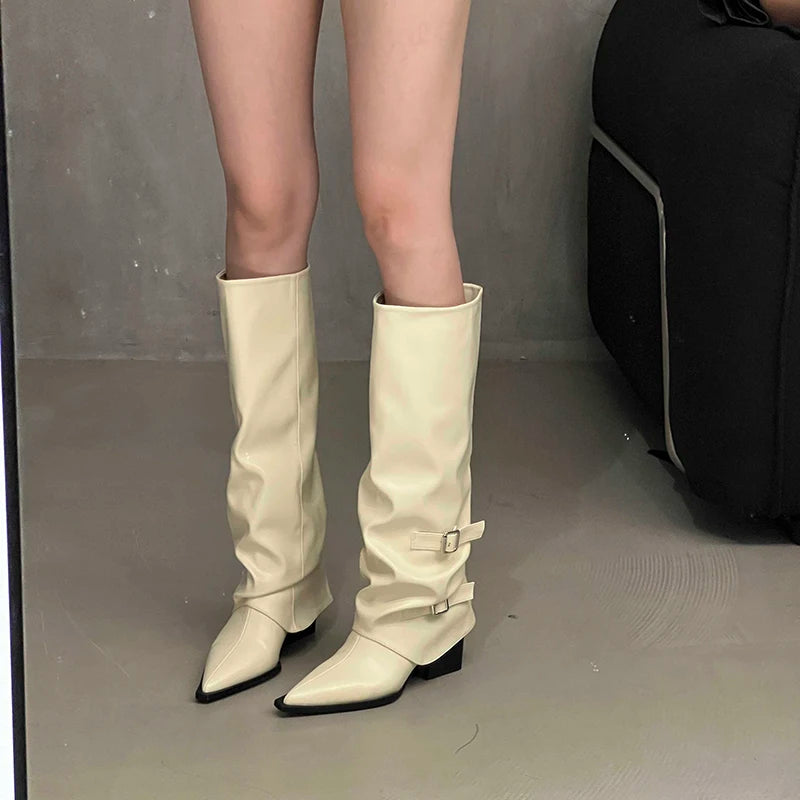 PLATFORM VAEL DRESS BOOTS KNEE HIGH
