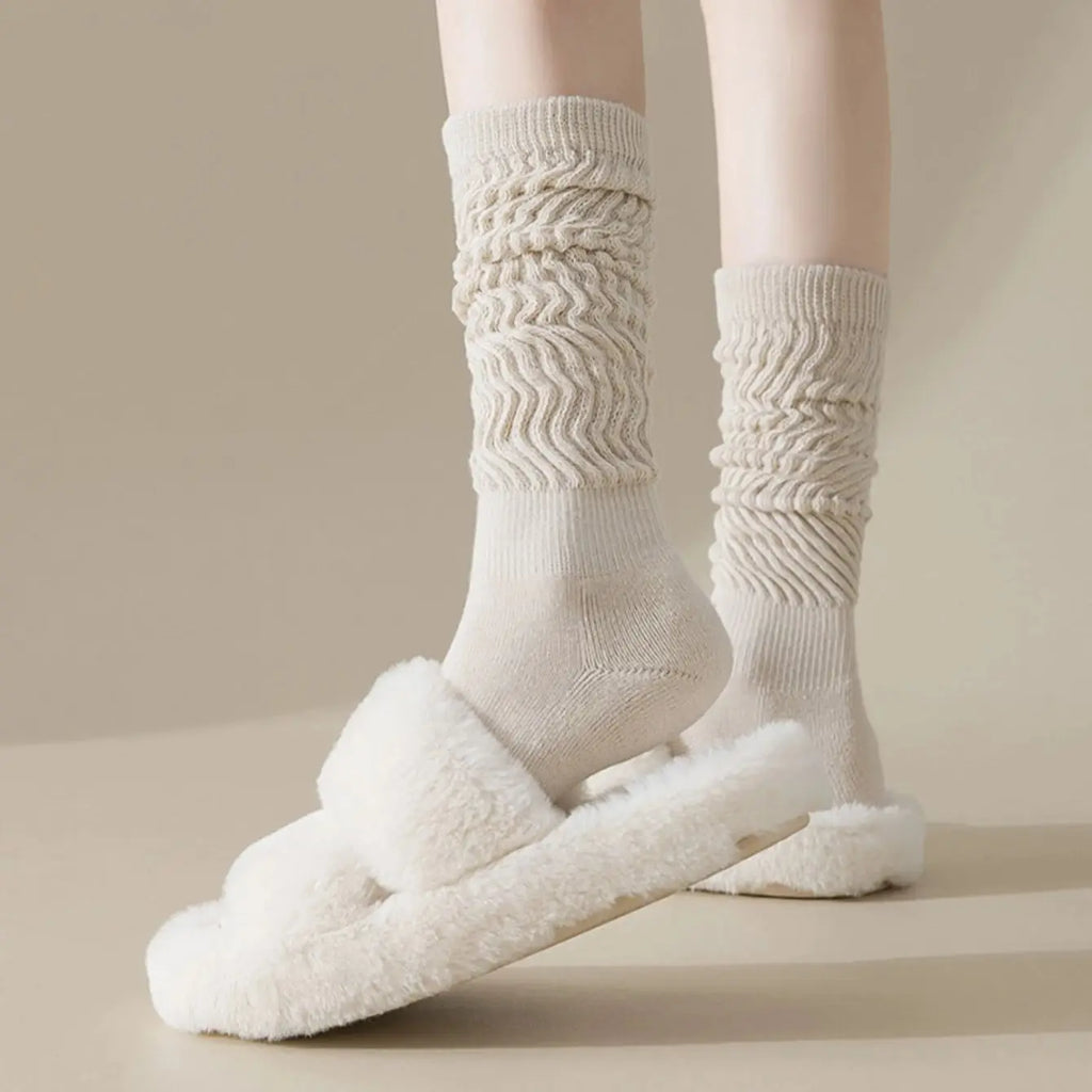 KNEE-HIGH SLOUCHY TERRY SOCKS