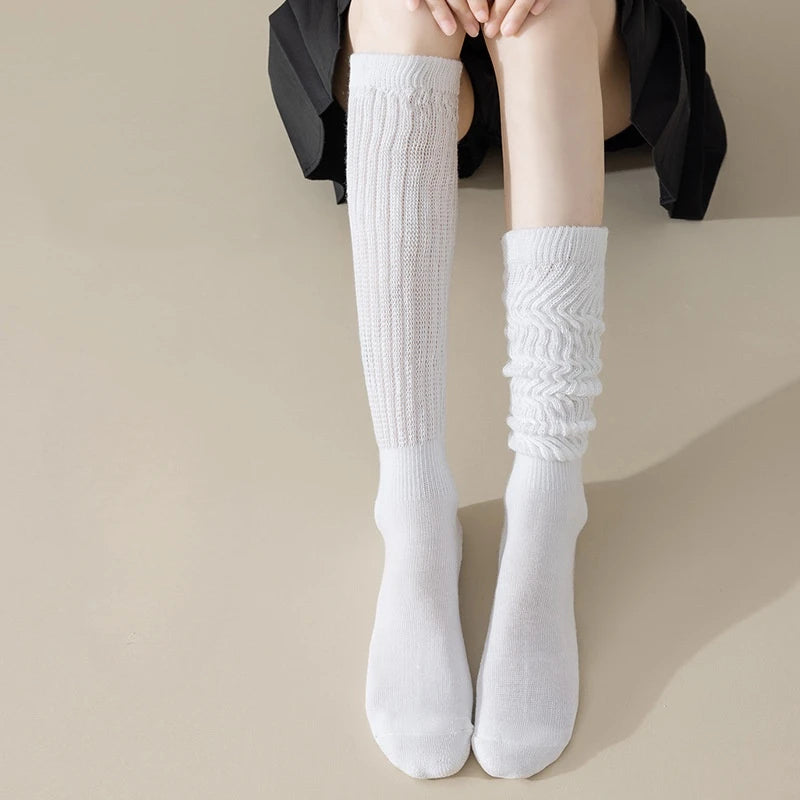 KNEE-HIGH SLOUCHY TERRY SOCKS