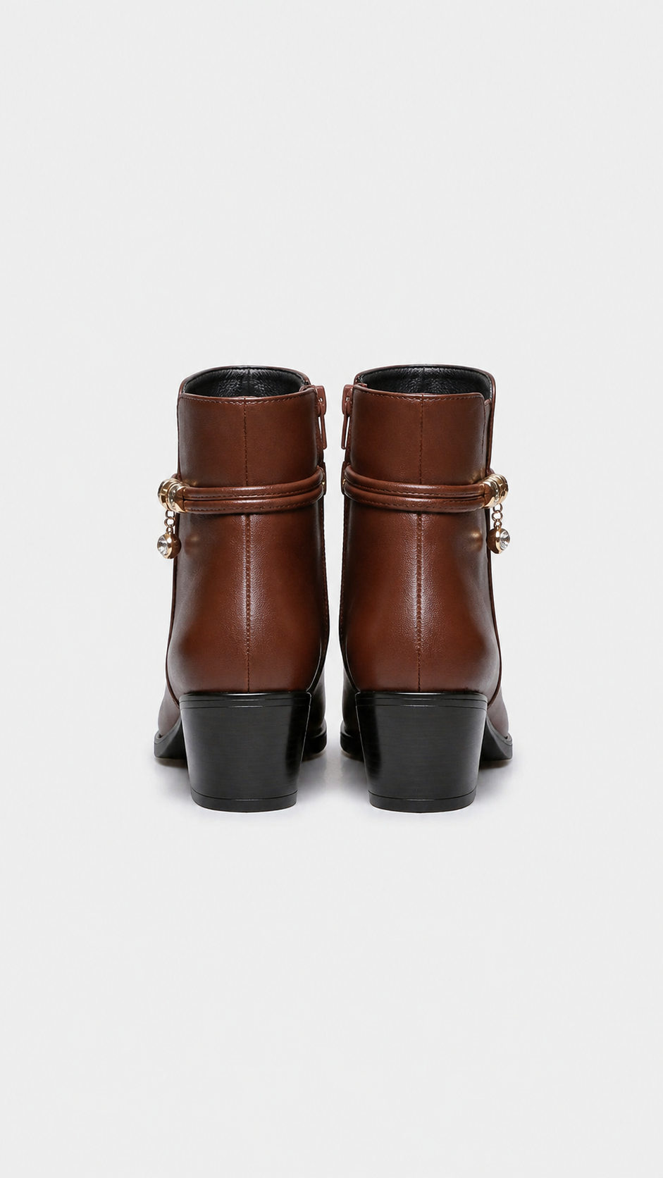 WOMEN ANKLE BOOTS FUR LINED LEATHER