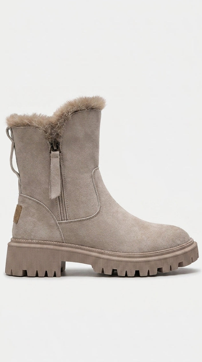 Women Snow Boots Warm Suede Platform