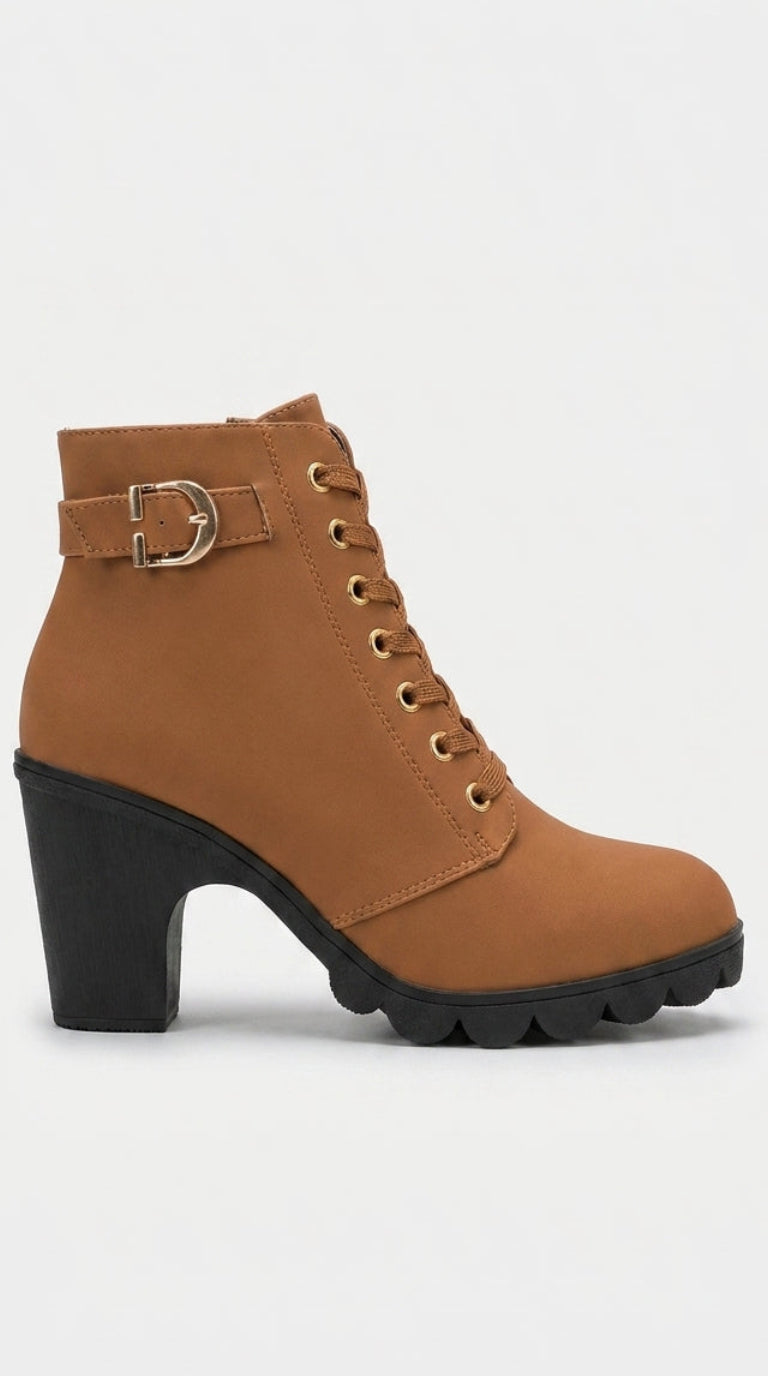 WOMEN CLARITY LACE-UP HEELS