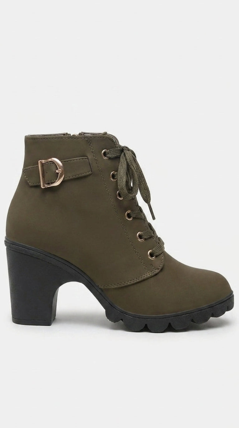 WOMEN CLARITY LACE-UP HEELS