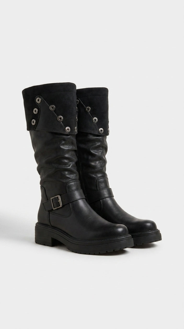 CHUNKY LEATHER BOOTS