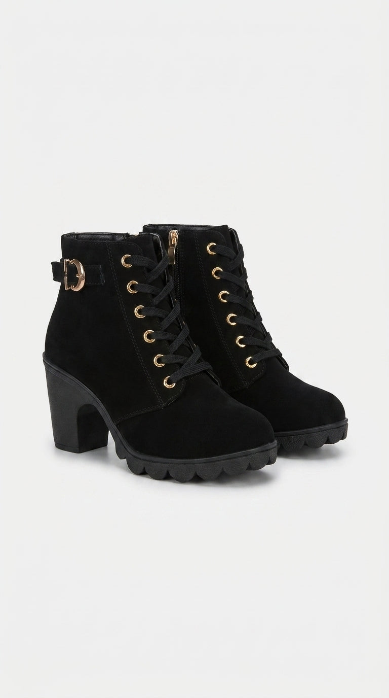 WOMEN CLARITY LACE-UP HEELS