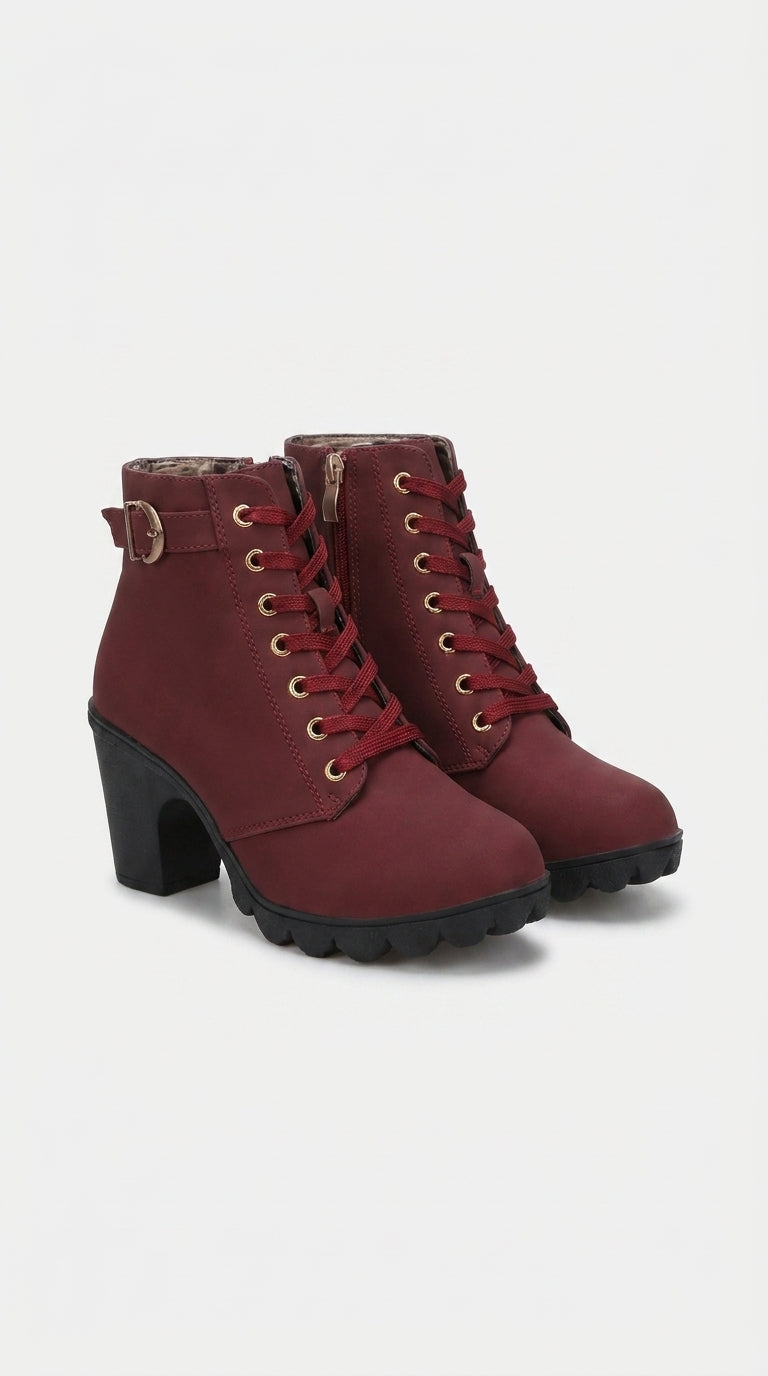 WOMEN CLARITY LACE-UP HEELS