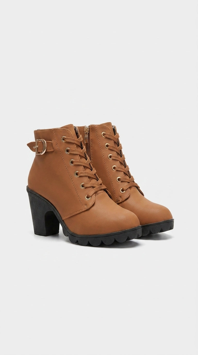 WOMEN CLARITY LACE-UP HEELS
