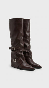 PLATFORM VAEL DRESS BOOTS KNEE HIGH