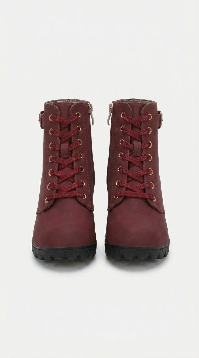 WOMEN CLARITY LACE-UP HEELS