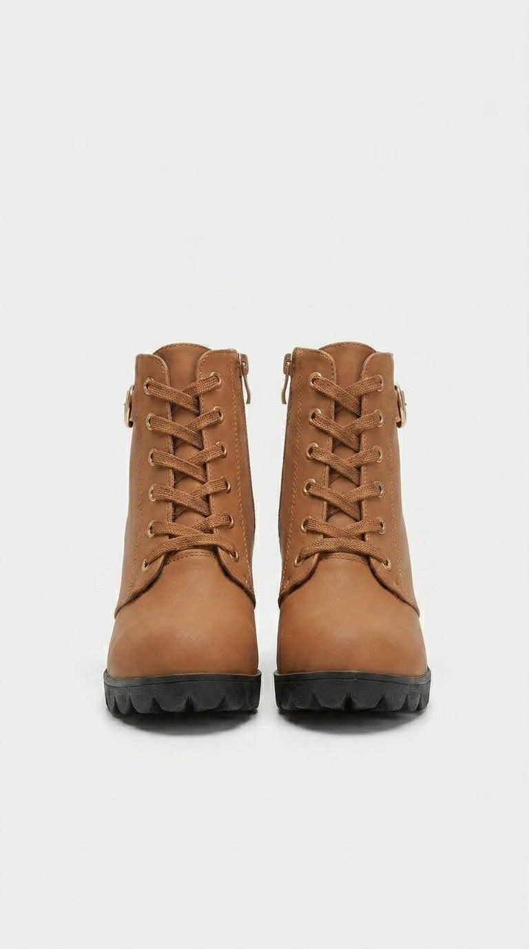WOMEN CLARITY LACE-UP HEELS