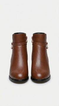 WOMEN ANKLE BOOTS FUR LINED LEATHER