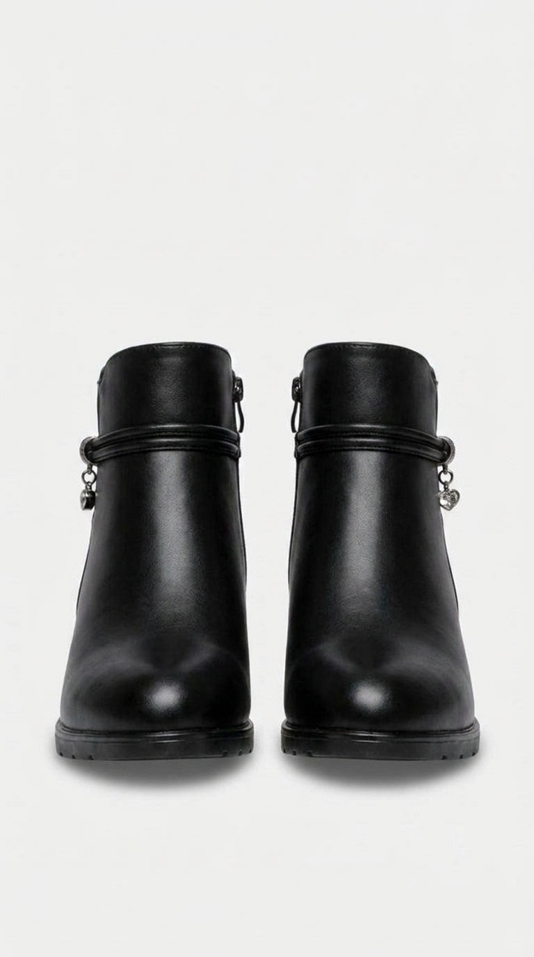 WOMEN ANKLE BOOTS FUR LINED LEATHER